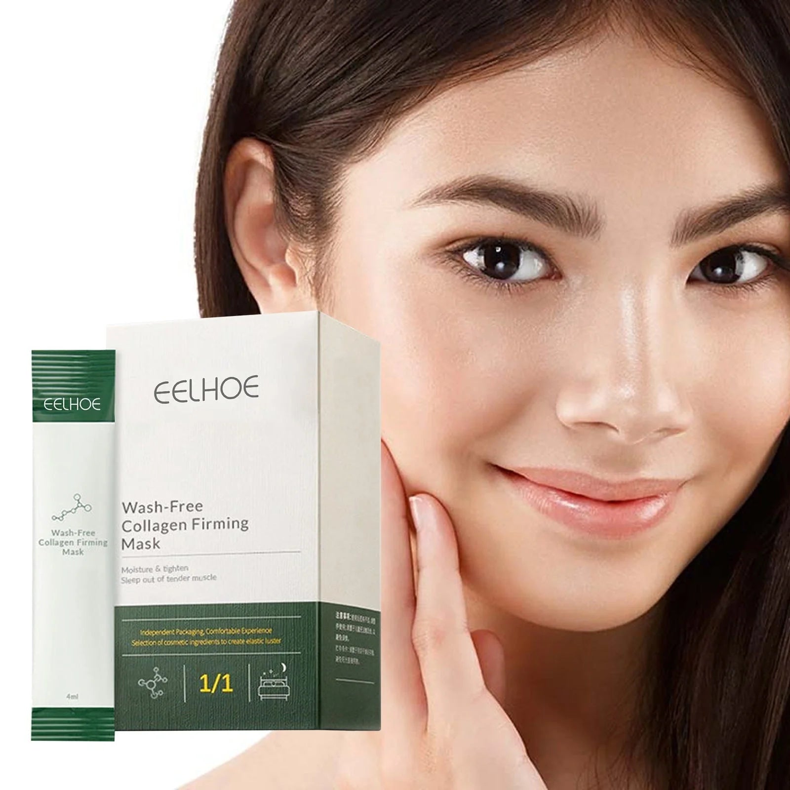 Wash-in collagen mask for skin tightening and fine line softening