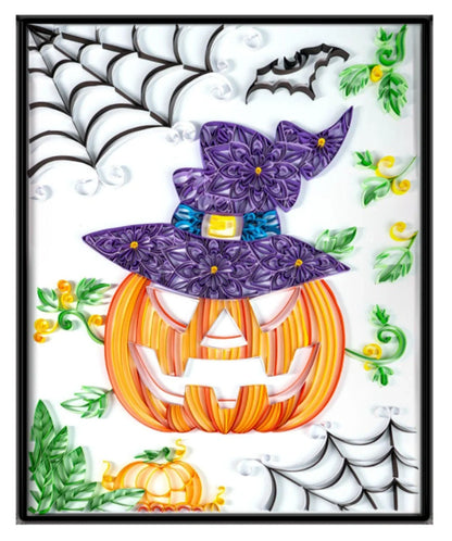 Handmade quilted paper painting craft kit with custom designs and tools included