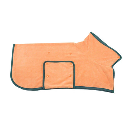 Premium microfiber pet drying bathrobe with adjustable strap and soft lining for superior comfort and absorbency