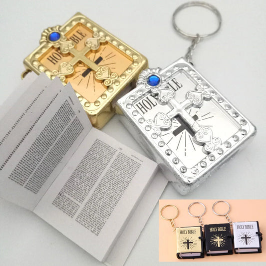 Mini Holy Bible Keychain with cross - a faith-inspired accessory for daily prayers