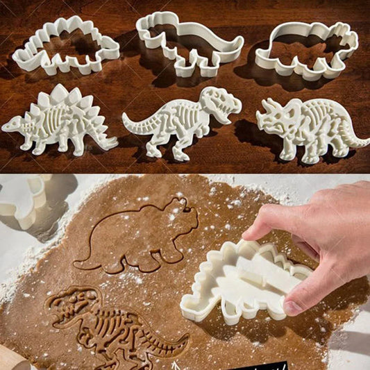 Dinosaur Biscuit Mould - A Charming Food-Safe Baking Tool for Creating Unique Dinosaur-Shaped Treats