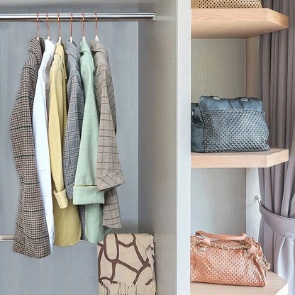 Multifunctional non-slip flocking hanger with rose gold hook in various colours