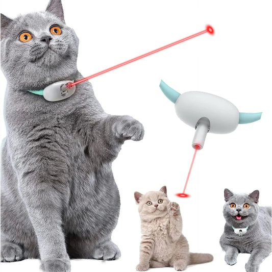 Smart Laser Teasing Cat Collar with adjustable fit and USB charging