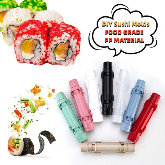 DIY Sushi Making Kit with Quick Sushi Bazooka in various colours for easy home sushi preparation