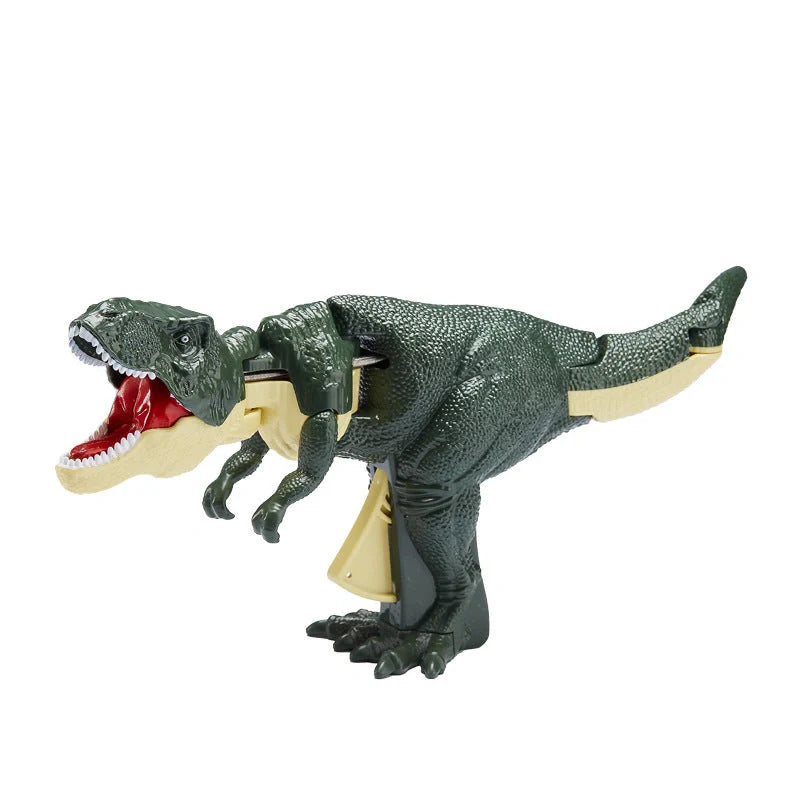 Green battery-free telescopic spring swing dinosaur toy for children