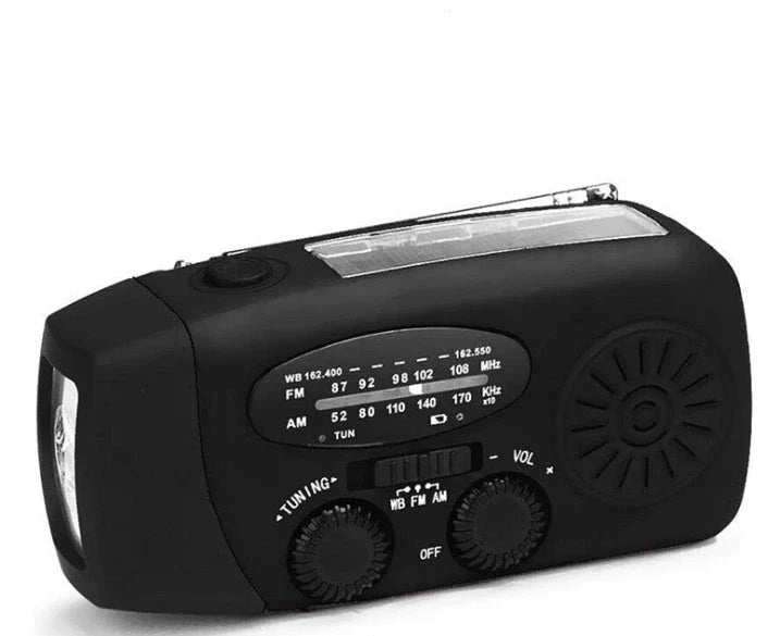 Portable Solar Hand Crank Radio with USB Charging and Flashlight - Versatile Off-Grid Power and Illumination for Outdoor Adventures and Emergency Preparedness