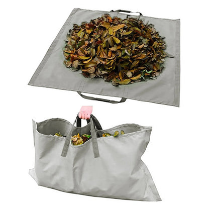 Heavy-duty recyclable garden waste tarpaulin bag in green, grey, or black