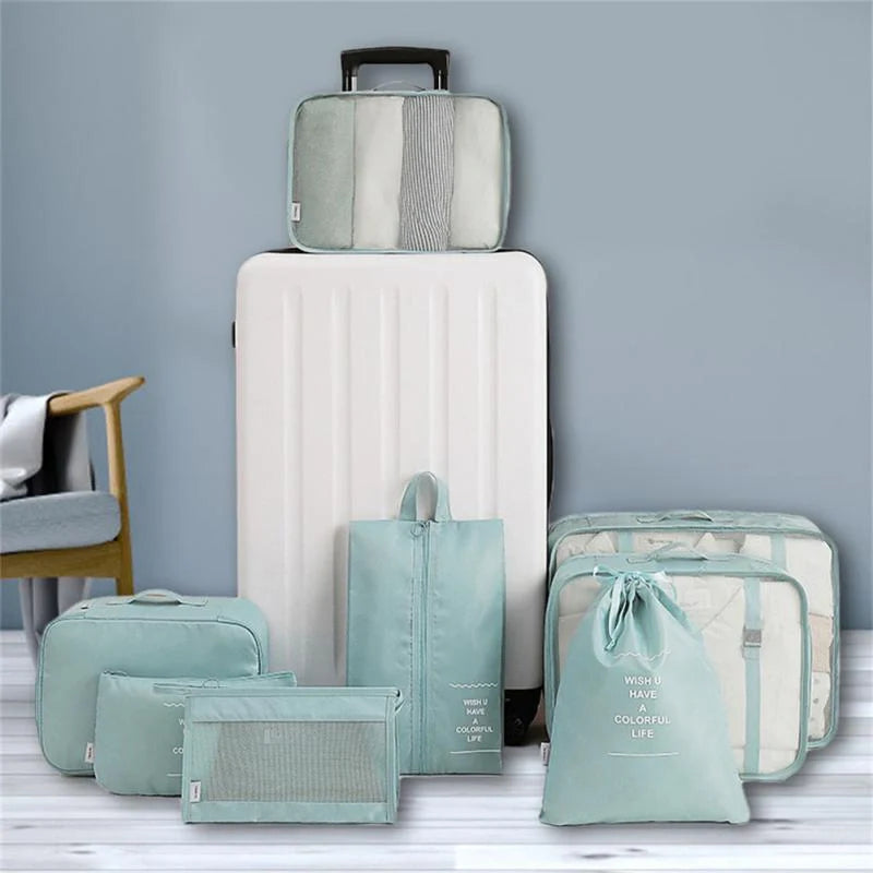 8-piece set luggage divider bag for travel storage and organisation