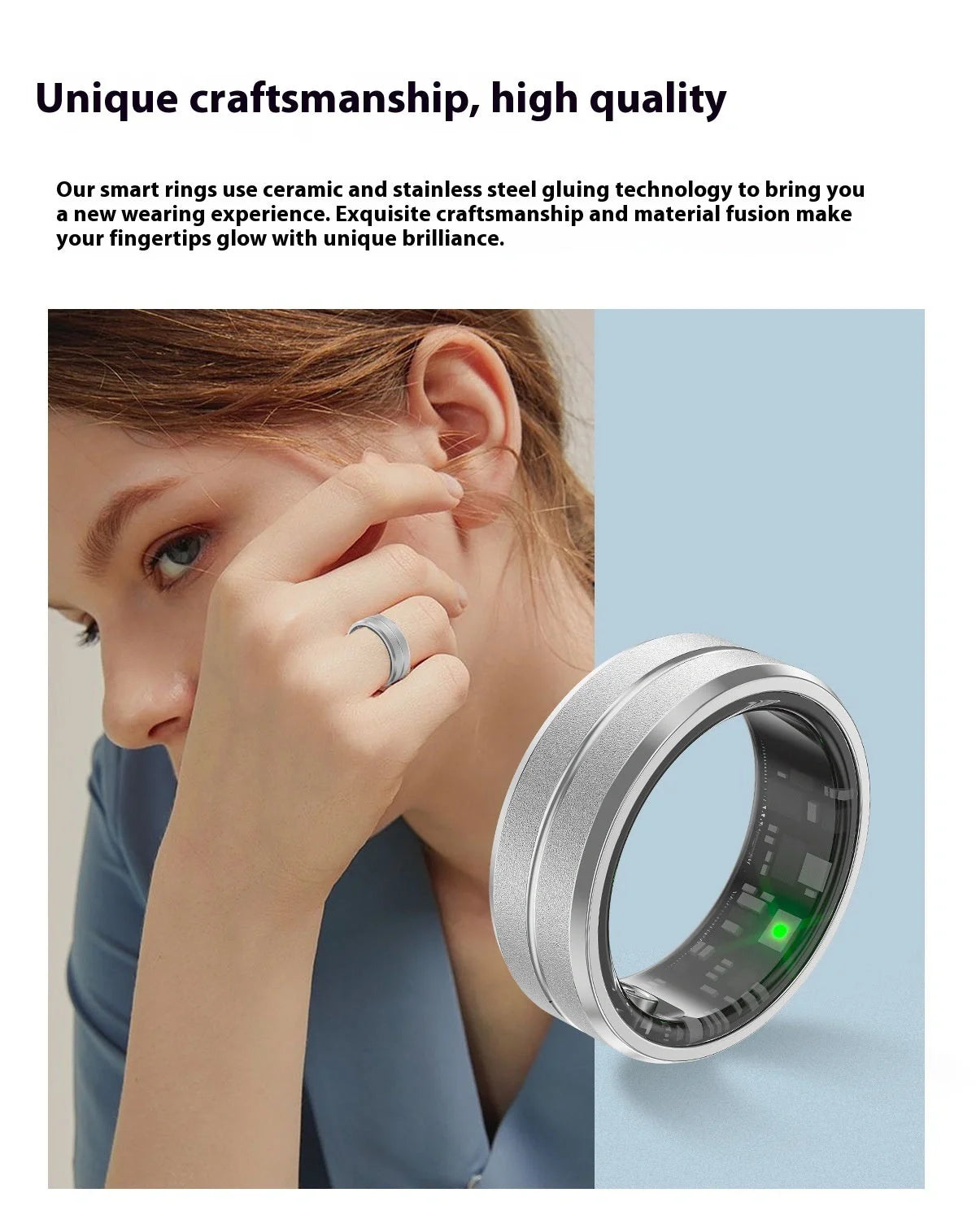 2024 Smart Ring in various colors and sizes with health monitoring features