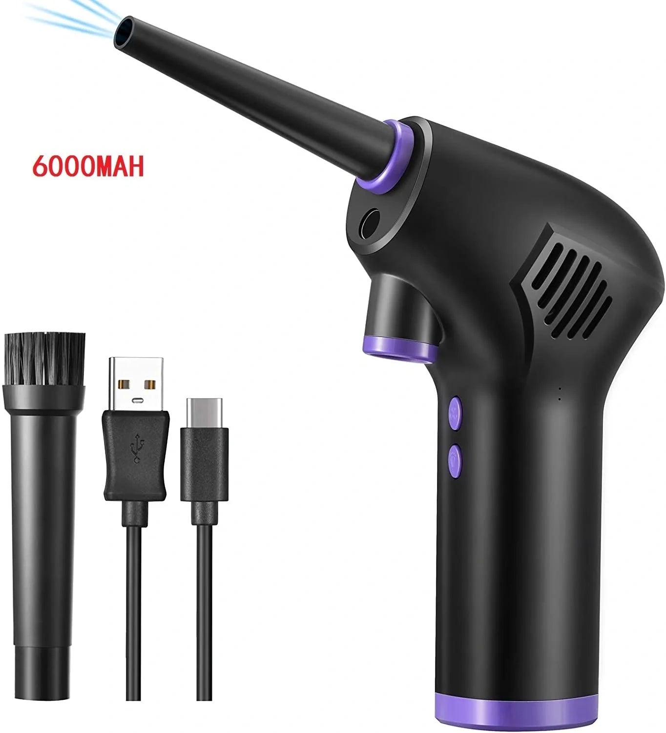 Cordless Air Duster for cleaning electronics with 70m/s air thrust and eco-friendly design