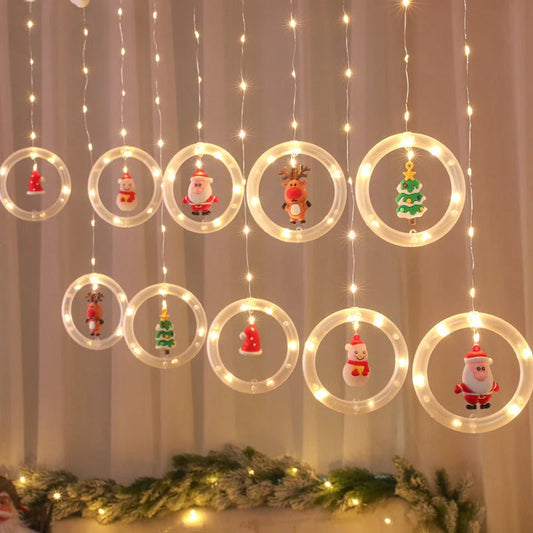 Window Decoration LED String Lights with warm white glow for Christmas