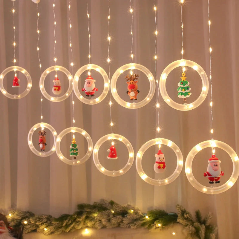 Window Decoration LED String Lights with warm white glow for Christmas