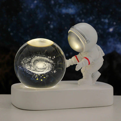 Enchanting Cosmic Night Light: A mesmerizing crystal ball that casts a warm, soothing glow and transforms any space into a tranquil oasis with its stunning 3D celestial design.