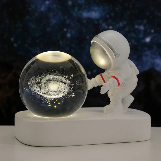 Enchanting Cosmic Night Light: A mesmerizing crystal ball that casts a warm, soothing glow and transforms any space into a tranquil oasis with its stunning 3D celestial design.