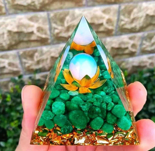Handcrafted Natural Crystal Pyramid Energy Tower ornament for home decor