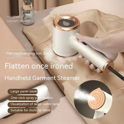 Compact handheld garment steamer with titanium soleplate for wrinkle-free clothes on the go