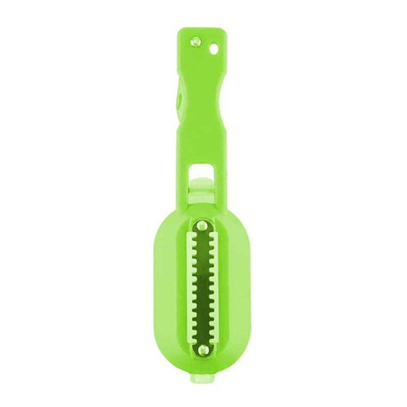 Fish Scale Scraper with cover design for mess-free descaling