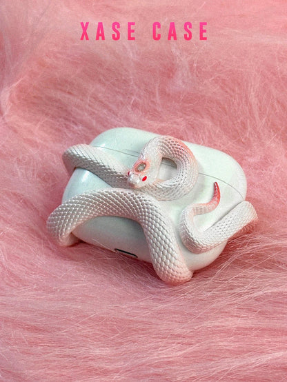 Spooky AirPods Pro case with creepy snake design, offers superior protection for wireless earphones