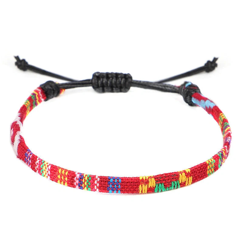 Hand Woven Rainbow Colour Anklet Bohemian Style