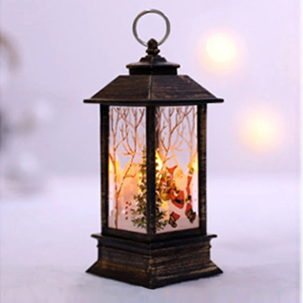 Santa Claus LED night light battery-powered hanging lantern for Christmas decoration
