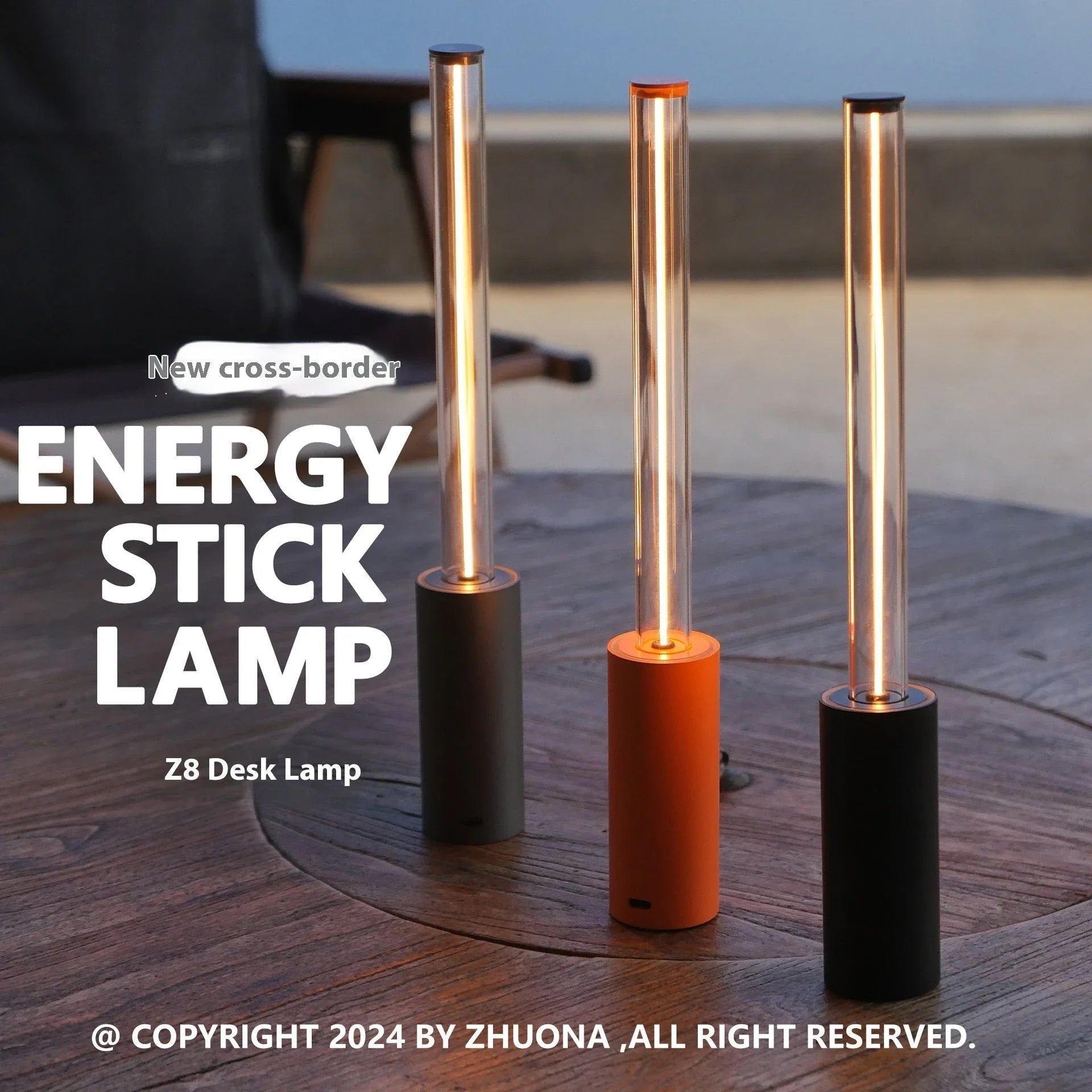 Soothing ambient light bedside lamp with customizable brightness and breathing effect in various color options