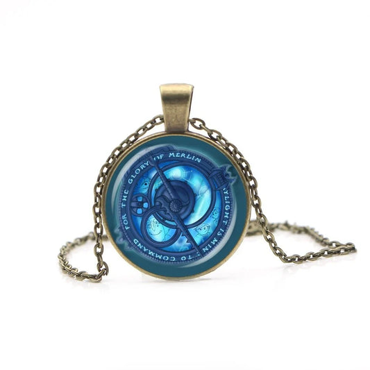 Magic Potion Witchcraft Worship Pendant in vivid blue, lightweight and durable for everyday wear.