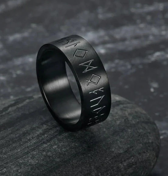 Korean Fashion Titanium Steel Rotatable Ring in vintage style, available in multiple colours