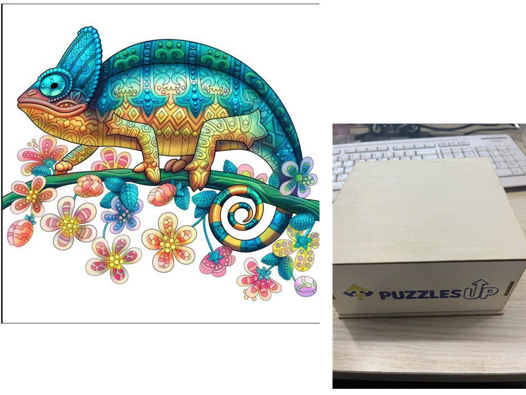 A3 Animal Wooden Puzzle with Box - Premium quality, vibrant animal designs, perfect for family fun