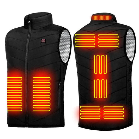 USB Heating Jacket with adjustable temperature settings and multiple heating zones