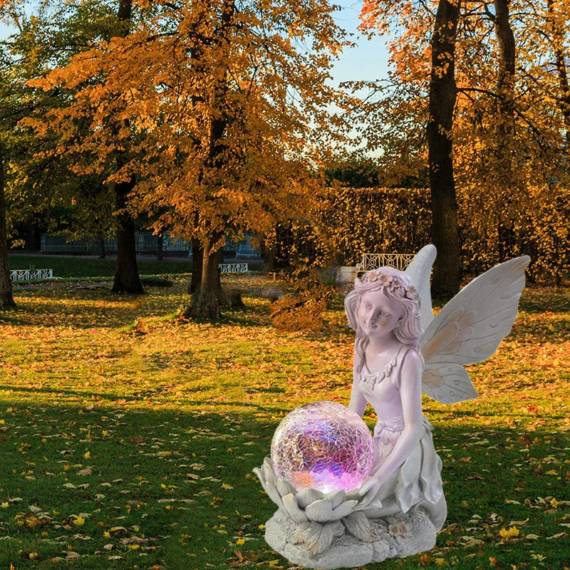 European-style flower fairy resin statue ornament for garden and home decoration