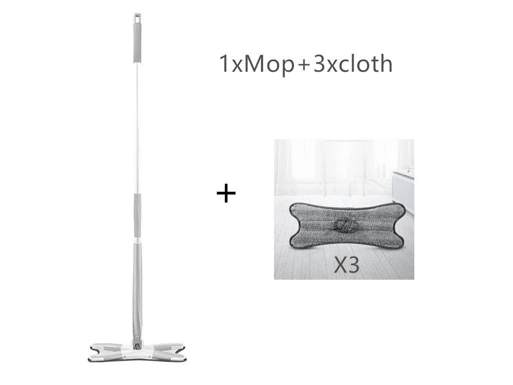 Premium flat mop with 360-degree rotational head, adjustable telescopic handle, and high-quality microfibre material for effortless cleaning