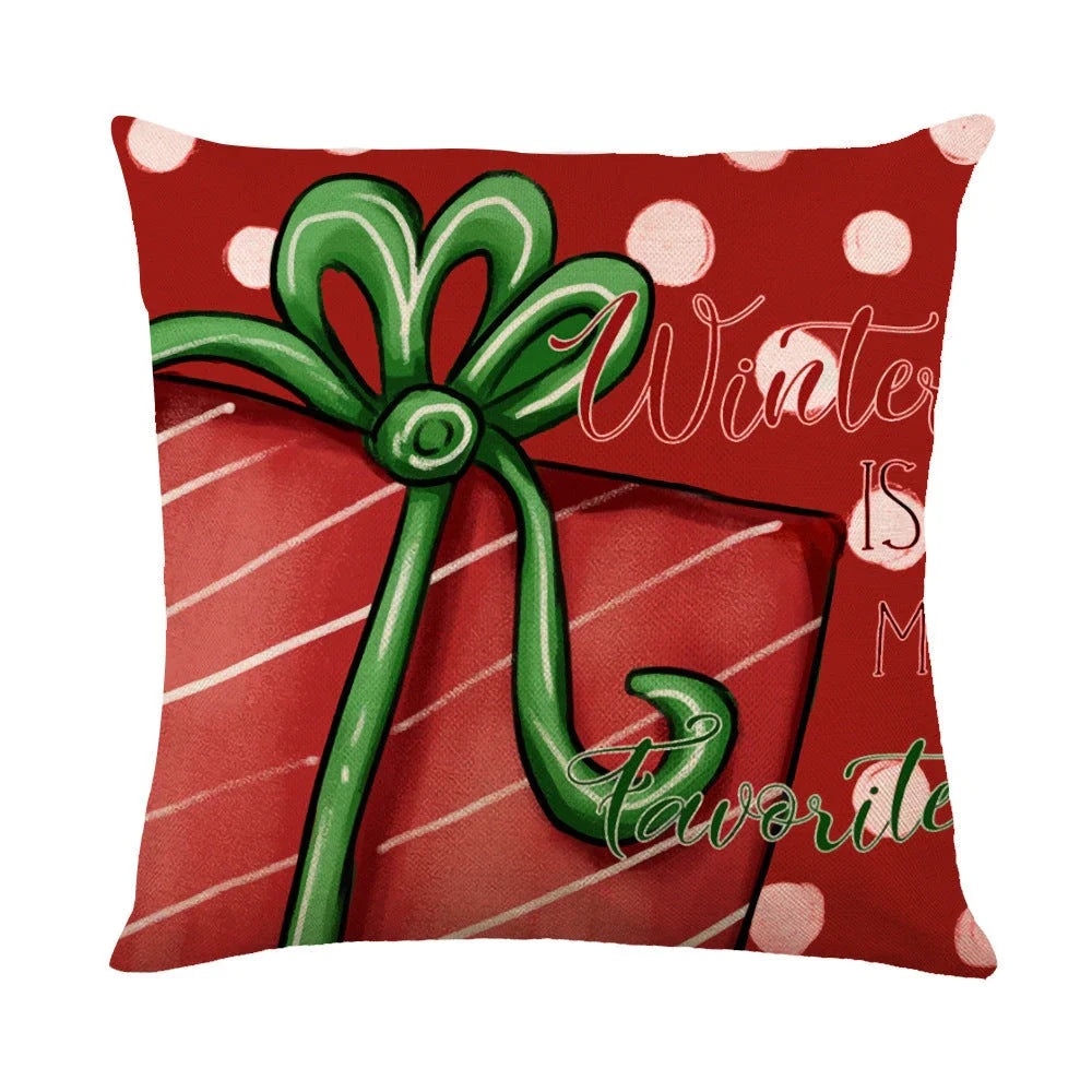 Festive Christmas pillow covers with snowflake pattern for cozy home decor