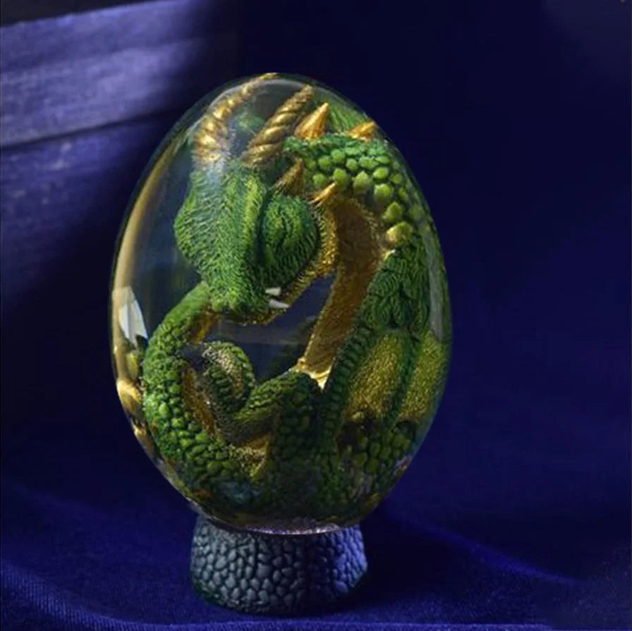 Lava Dragon Egg Desktop Decoration Dinosaur Egg Resin Crafts in various colours
