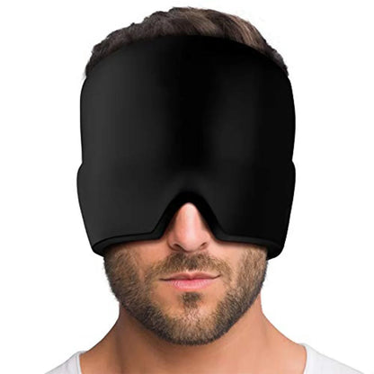 Cold Therapy Migraine Relief Hat with elastic compression for 360° coverage