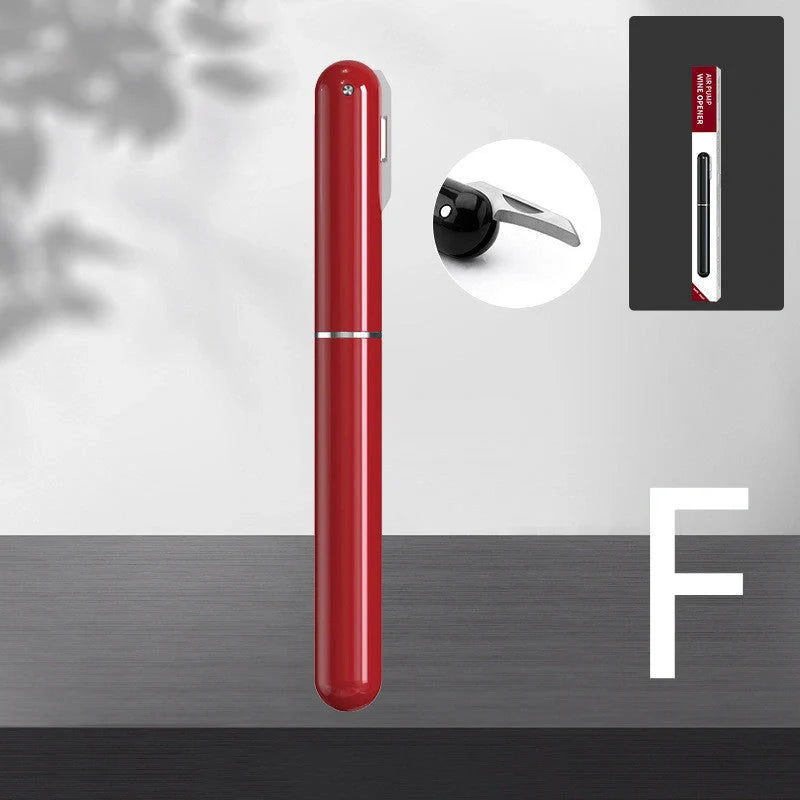 Red Wine Needle Pen-shaped Air Pressure Bottle Opener for easy cork removal