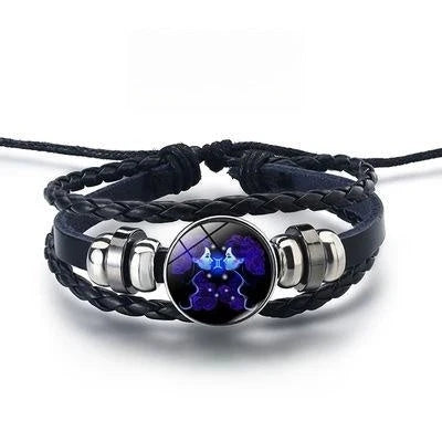 Glowing Zodiac Bracelet in punk style with luminous feature for night-time wear