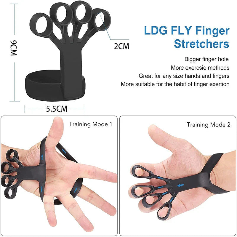 Premium silicone finger strengthener device for improving hand grip, relieving arthritis pain, and building finger dexterity
