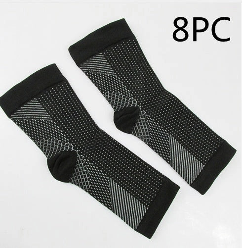 Unisex anti-fatigue compression ankle socks for sports and recovery