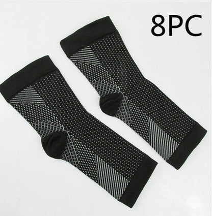 Unisex anti-fatigue compression ankle socks for sports and recovery