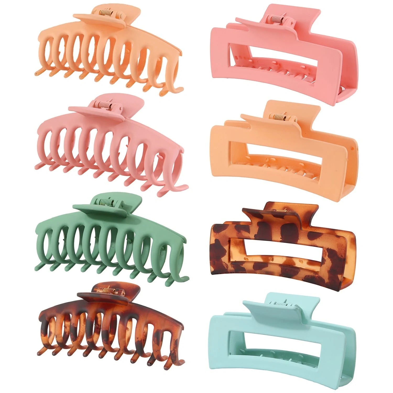 Candy-coloured plastic ponytail clip for showers and daily hair styling
