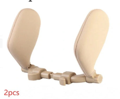 Adjustable car seat headrest pillow with memory foam for neck support during travel