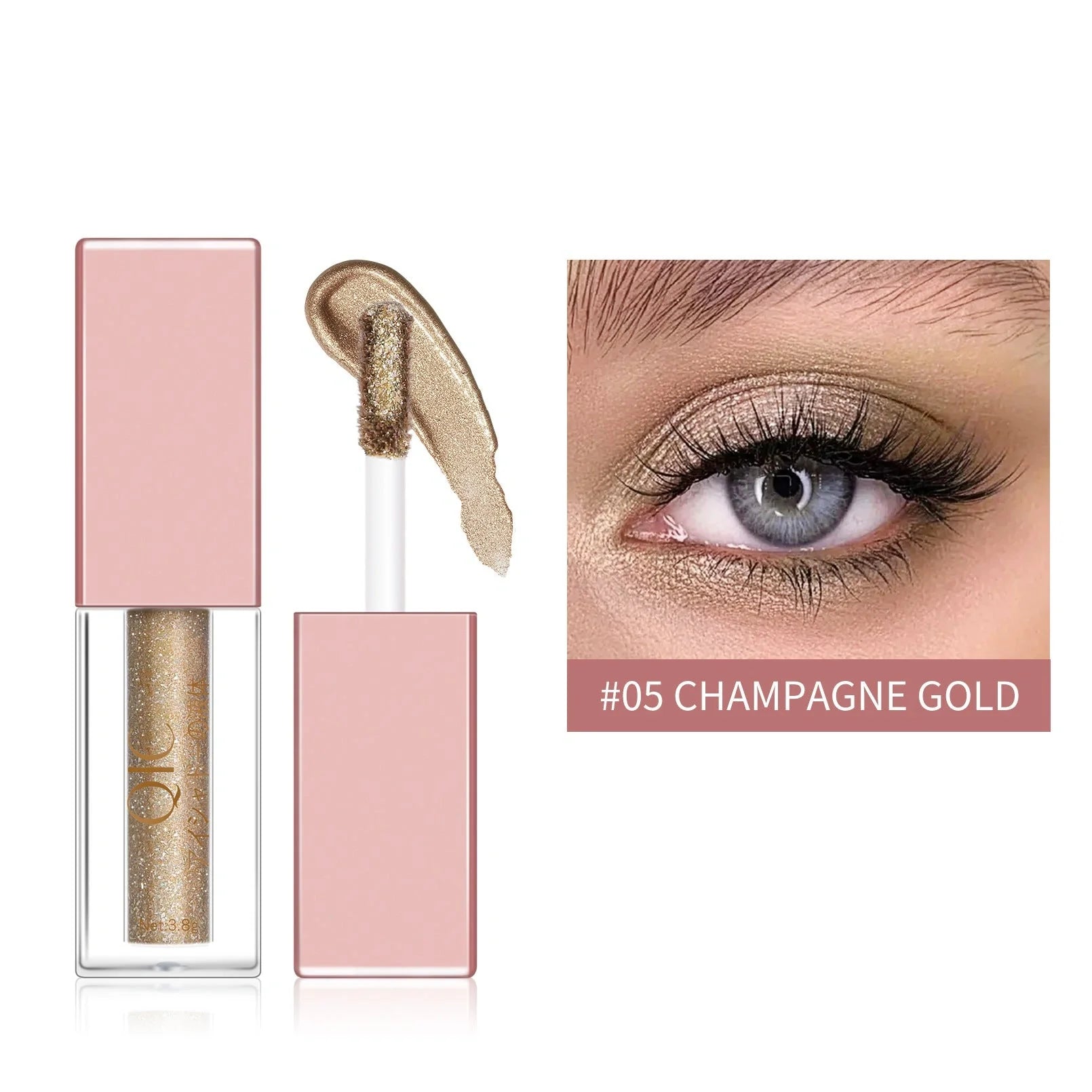 Liquid Eyeshadow with Diamond Pearlescent Finish in various colors
