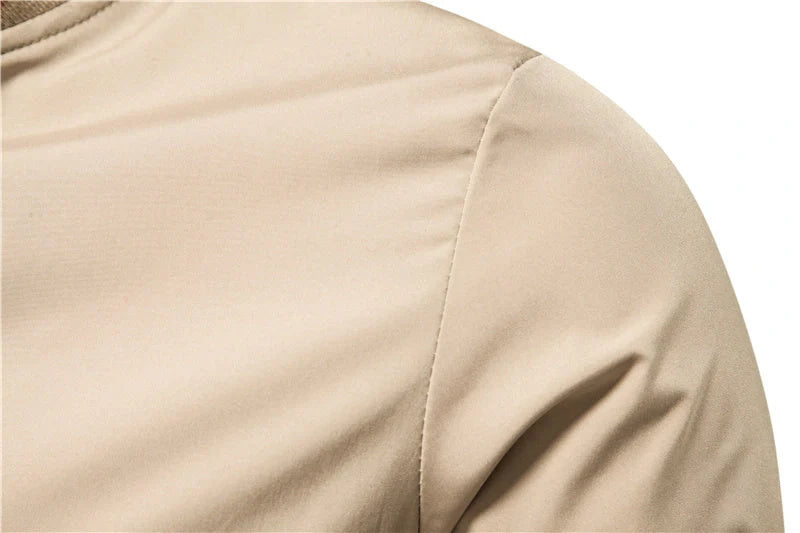 Men's stylish striped zip-up jacket with pockets in various colours
