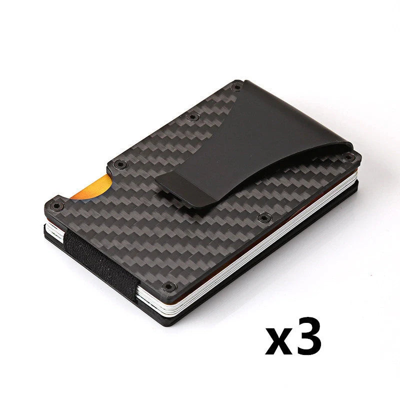 Sleek aluminium alloy card wallet with a minimalist, modern design and secure storage for up to 12 cards