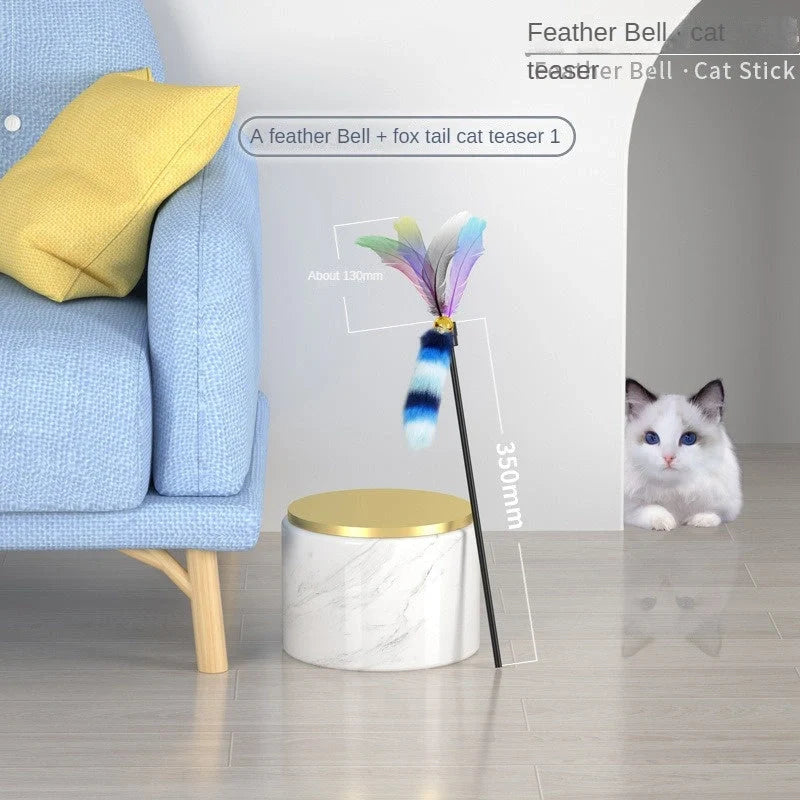 Round cat scratching board with toy ball, protects furniture from scratches