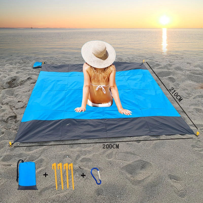 Waterproof foldable picnic mat in vibrant colours for outdoor camping