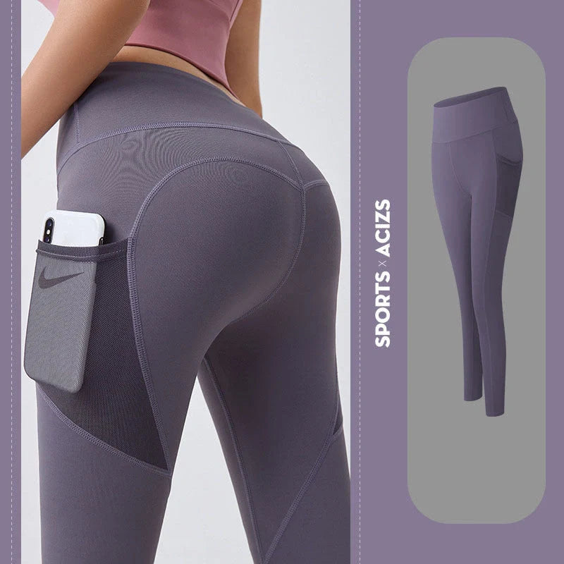 Women's yoga pants with pocket for gym and fitness in various colours