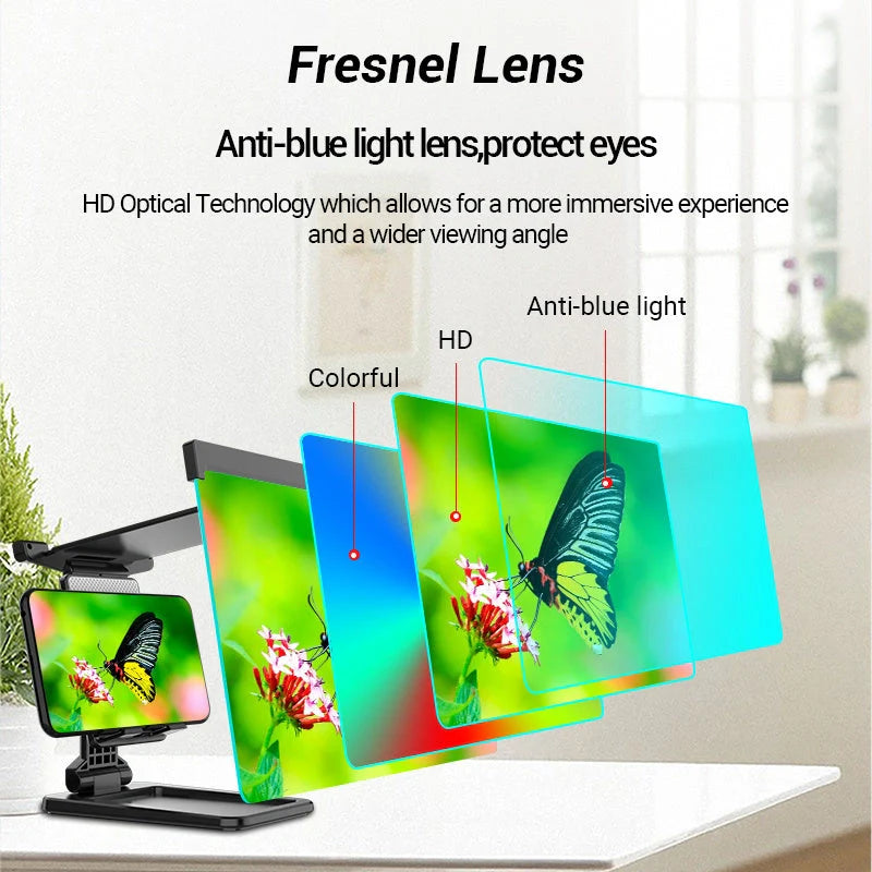 12 Inch Mobile Phone Screen Amplifier with folding shading for iPad movies
