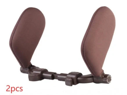 Adjustable car seat headrest pillow with memory foam for neck support during travel