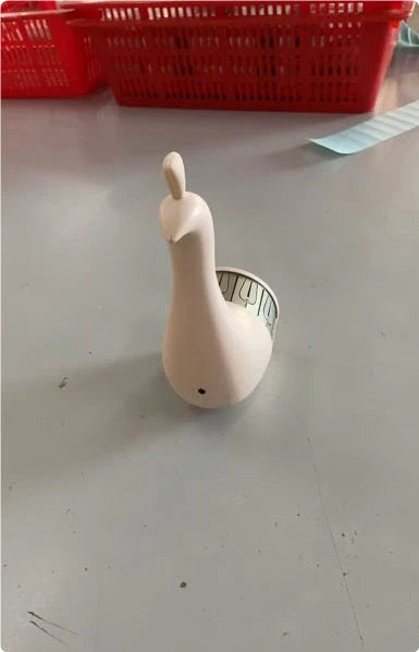 Peacock-inspired ambient lighting fixture with remote control and automatic shut-off timer